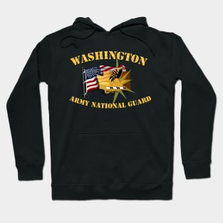 Washington - ARNG w Flag Hoodie